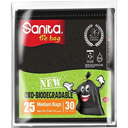 Sanita Tie Trash Bag 30 Gallons 25 Bag