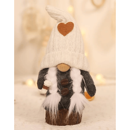 Medium winter doll white and gray 1 pc
