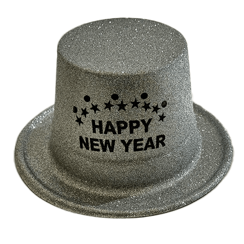 Happy New Year Silver Hat