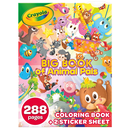 Crayola 288-Page Coloring Book Big Book of Animal Pals