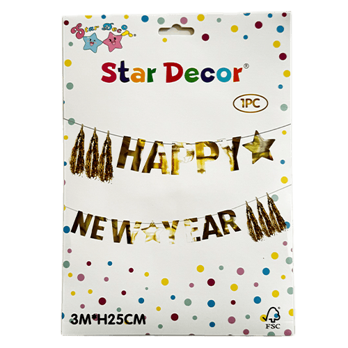 Happy New Year Gold Banner