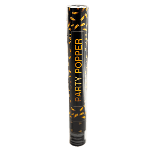 Party Popper Black & Gold 40 cm