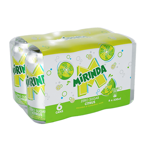 Mirinda Citrus Zero Sugar Can 6 pcs 330 ml