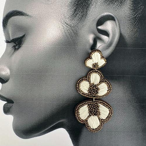 KADABRA Ivory Orchid Earrings