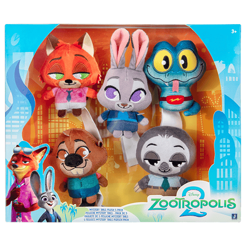 ZOOTROPOLIS Mystery Tails Plush 5 Pack  (Zootropolis 2)