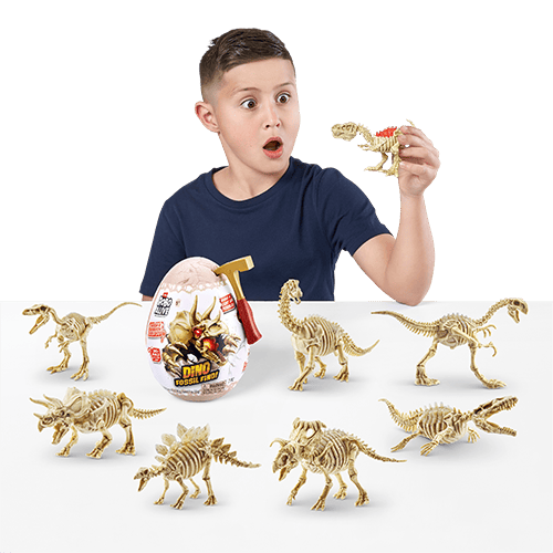 Robo Alive-Dino Fossil Find-Series 1 Mini Surprise Egg, Color Assortment