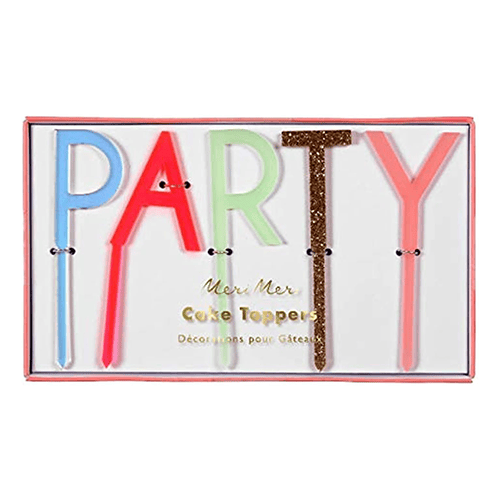 Meri Meri Pink Party Acrylic Toppers