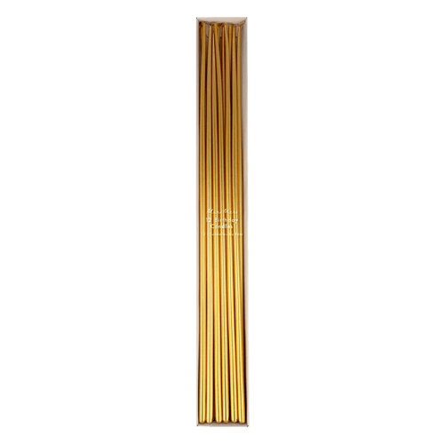 Meri Meri Gold Tall Tapered Candles