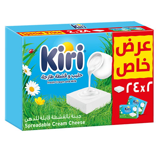 Kiri Spreadable Cream Cheese Squares 2 pack 48 pcs 800 gm