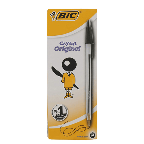 Bic Cristal Medium Black Pen