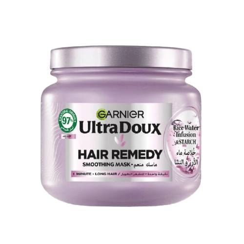 Garnier Ultra Doux Rice Water & Starch Moisturising Hair Remedy Mask for Dehydrated Hair 340ML