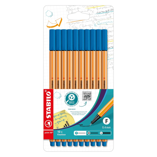 Stabilo Point 88 Blue Pack Of 10