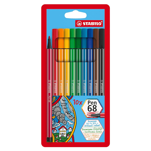 Stabilo 68 Pen 10 Colors