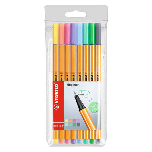 Stabilo Point 88 Pastel Box Of 8 Colors