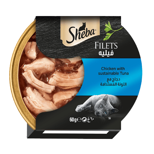 Sheba Cat Food Chicken with Sustainable Tuna Filets 60g Dome