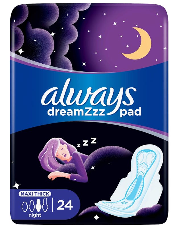 Always XL Night Pads, 3x Protection Maxi Thick 24 Pads