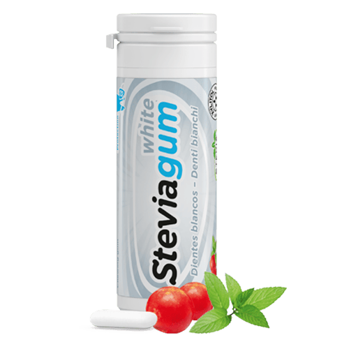 Stevia Gum White Cherry Plum Mint 30 g