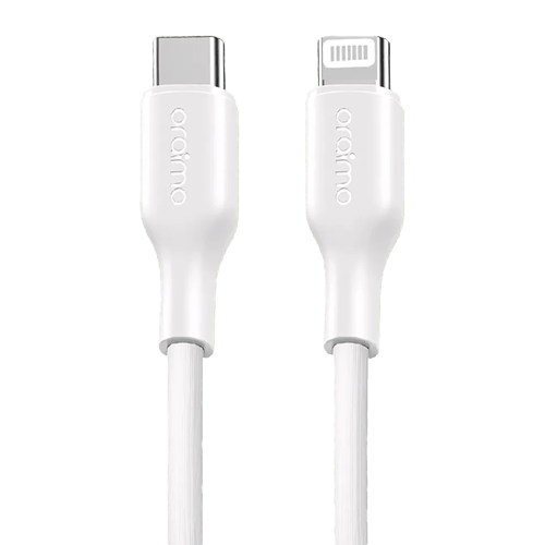 Oraimo Robustline 30W Type-C To Lightening Cable | White (3A, 1M)