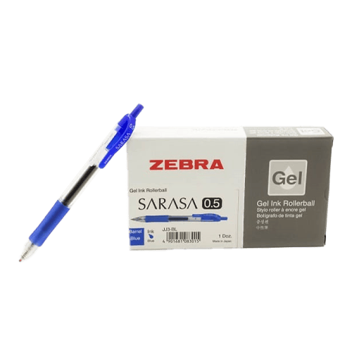 Zebra Sarasa Clip Pen 0.5 Mm, Blue Pack Of 10