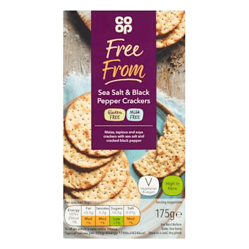 Co-op Crackers Free From Gluten Free Sea Salt 175 g