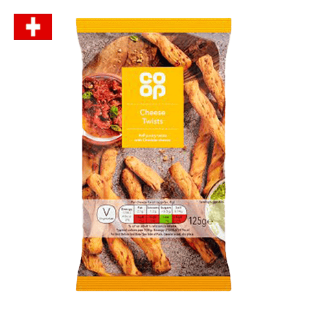 Co Op Cheese Twists 125 g