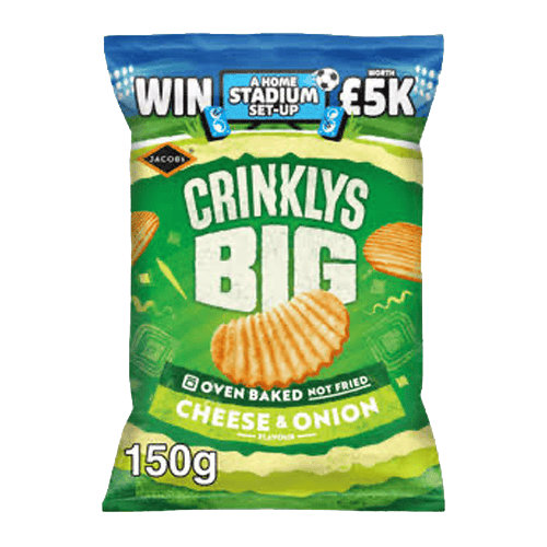 Jacobs Crackers Big Crinklys Cheese & Onion 150 g