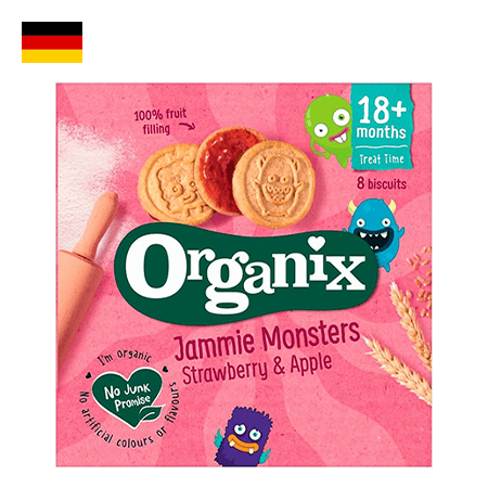 Organix Jammie Monsters Biscuits, Strawberry & Apple, 64g