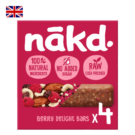 Nakd Berry Delight Raw Date Fruit & Nut Bars 4 pcs 35 g