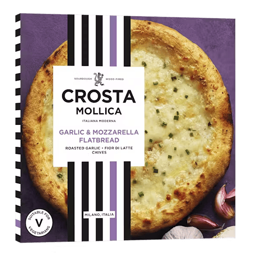 Crosta Mollica, Garlic & Mozarella Sourdough Flatbread, 229g