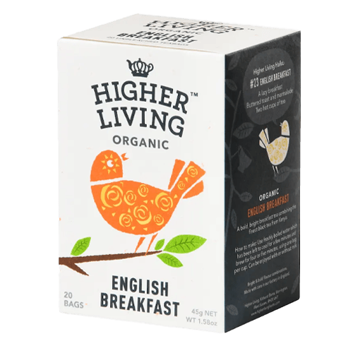 Higher Living English Breakfast Tea 20 Teabags