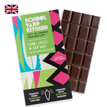 School Yard Kitchen Lime & Chilli Dark Chocolate Bar 60 g