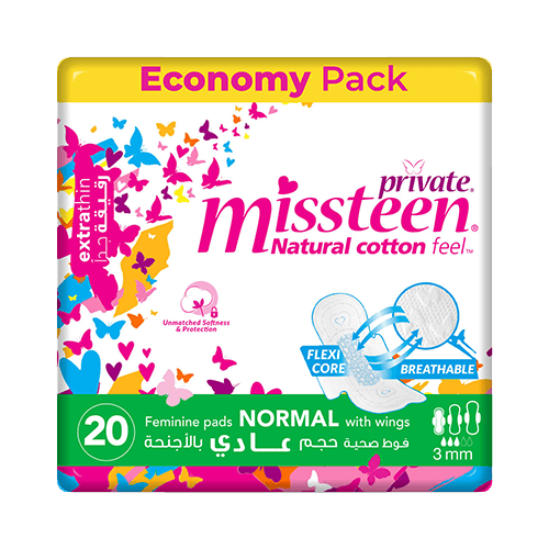 Private Sanitary Pads Extra Thin Miss Teen 20 pads