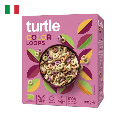 Turtle Organic Color Loops Cereal 300 g