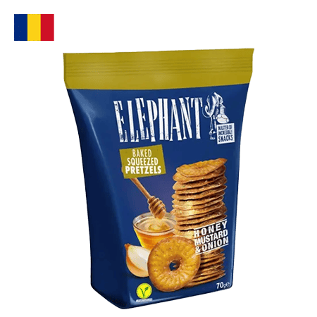 Elephant Pretzels Honey Mustard & Onion 70g