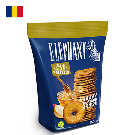 Elephant Pretzels Honey Mustard & Onion 160 g
