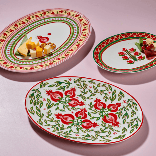 Grenadine Serving Plates- 3 Pieces