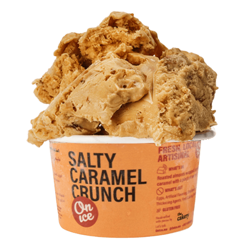 On Ice Salty Caramel Crunch Ice Cream Tub 125 ML