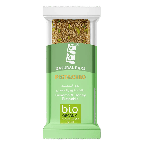 Lala Bars Sesame Pistachio Honey bar Organic