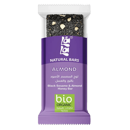 Lala Bars Black Sesame Almond Honey bar Organic