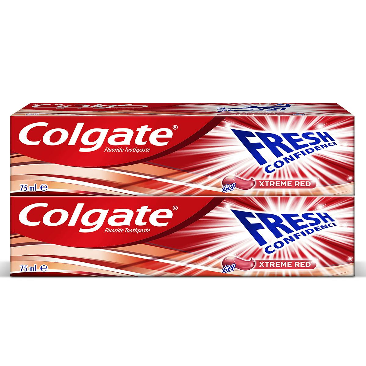Colgate Fresh Confidence Red Gel Toothpaste 2x75 ml