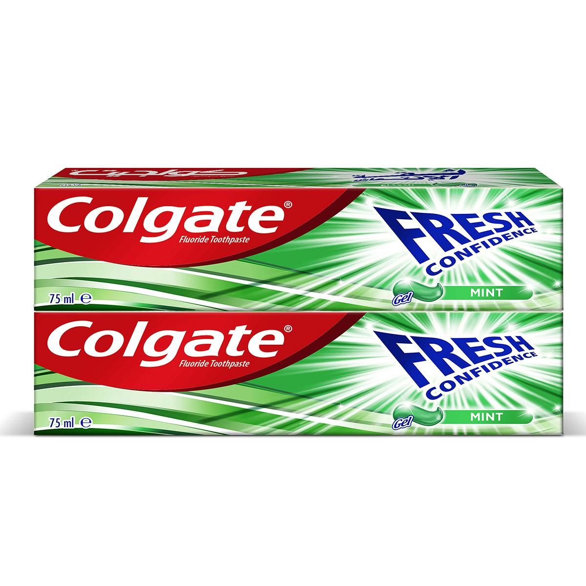 Colgate Fresh Confidence Green Gel Toothpaste 2x75 ml