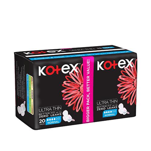 Kotex Ultra Thin Sanitary Pads for Light to Medium Flow Days 20 Pads