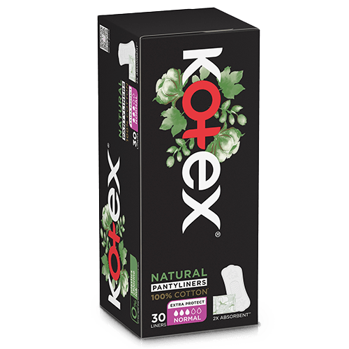 Kotex Natural Cotton Normal Panty Liners 30 Panty Liners