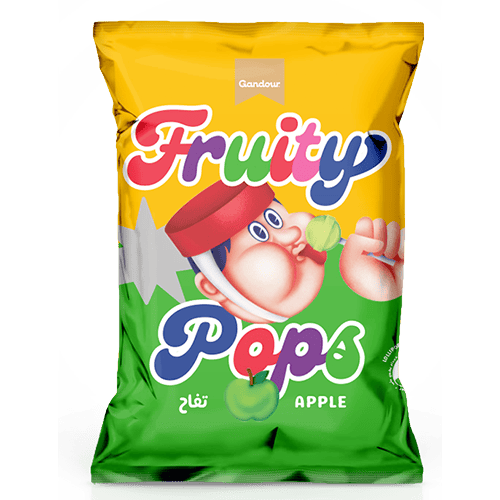 Gandour Fruity Pops Lolipop Apple 15 pcs 129 g