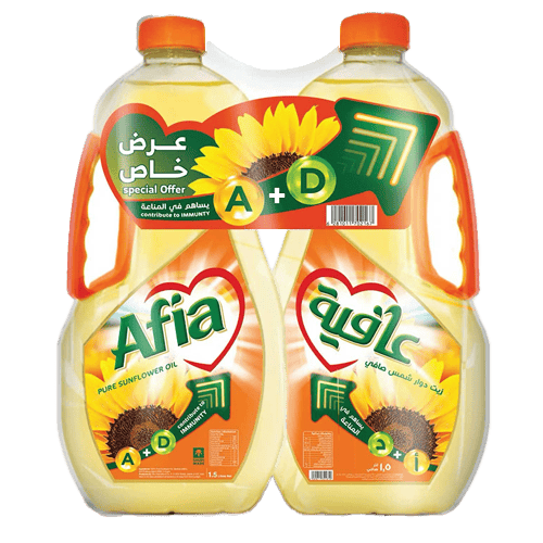 Afia Sunflower Oil Twin Pack 1.5 liter