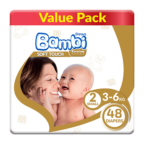 Bambi Baby Diapers Size  2 Small  48 Diaper