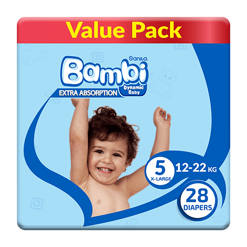 Bambi Baby Diapers Size  5 Large 28 Diaper