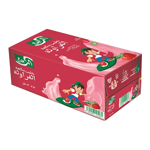Alrabie Strawberry Flavored Milk 18 pcs 125 ml