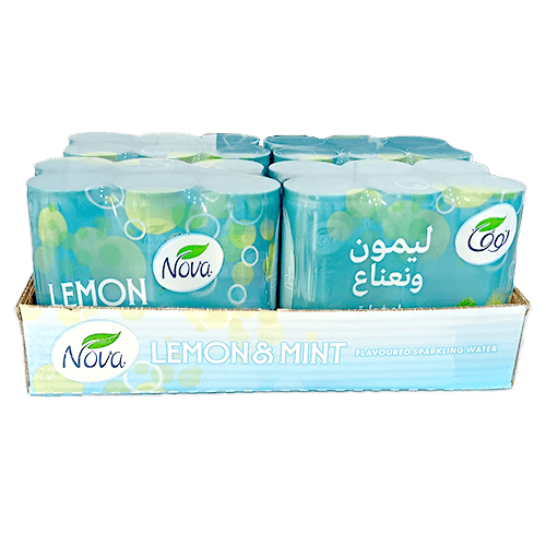 Nova Sparkling Water Lemon Mint 24 pcs 250 ml