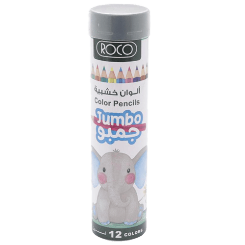 Roco Jumbo Color Pencil Set, Assorted Color, 12 Colors